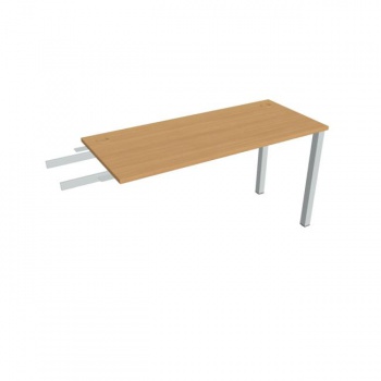 Pracovný stôl Uni, reťaziaci, 140x75,5x60 cm, buk/sivá 