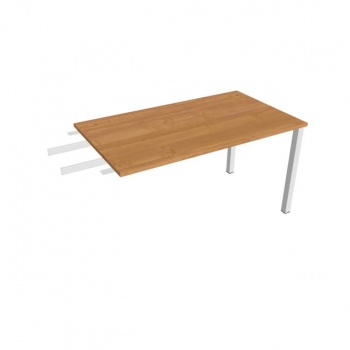 Pracovný stôl Uni, reťaziaci, 140x75,5x80 cm, jelša/biela 