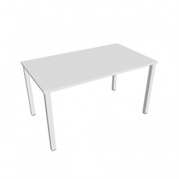 Rokovací stôl Uni, 140x75,5x80 cm, biela/biela 