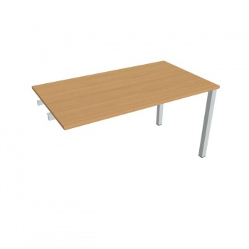 Rokovací stôl Uni k pozdĺ. reťazeniu, 140x75,5x80 cm, buk/sivá 