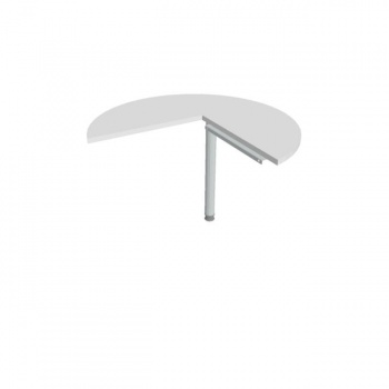 Doplnkový stôl Cross, 100,0x75,5x(60x60) cm, biela/kov 