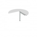 Doplnkový stôl Cross, 100,0x75,5x(60x60) cm, biela/kov 