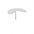 Doplnkový stôl Cross, 100,0x75,5x(60x60) cm, biela/kov 