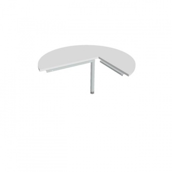 Doplnkový stôl Cross, 120x75,5x(80x60) cm, biela/kov 