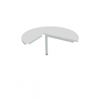 Doplnkový stôl Cross, 120x75,5x(60x80) cm, biela/kov 