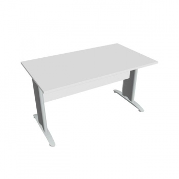 Rokovací stôl Cross, 140x75,5x80 cm, biely/kov 