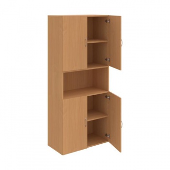 Policová skriňa Drive, 80x185x42 cm, buk/buk 