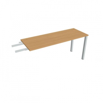 Pracovný stôl Uni, reťaziaci, 160x75,5x60 cm, buk/sivá 