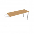Pracovný stôl Uni, reťaziaci, 160x75,5x60 cm, buk/biela 