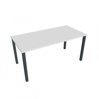 Rokovací stôl Uni, 160x75,5x80 cm, biela/čierna 