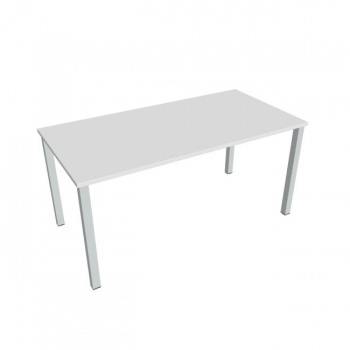 Rokovací stôl Uni, 160x75,5x80 cm, biela/sivá 