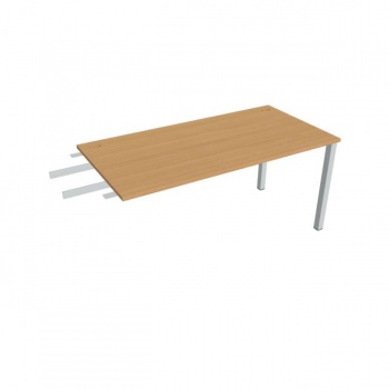Pracovný stôl Uni, reťaziaci, 160x75,5x80 cm, buk/sivá 