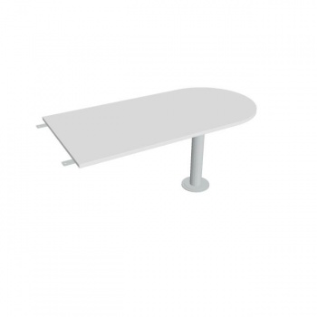 Doplnkový stôl Flex, 160x75,5x80 cm, biela/kov 