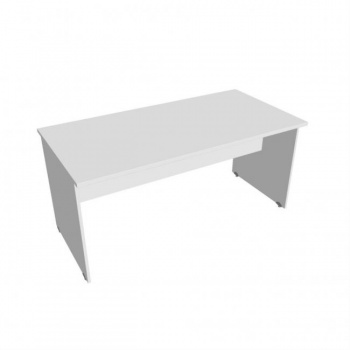 Rokovací stôl Gate, 160x75,5x80 cm, biely/biela 