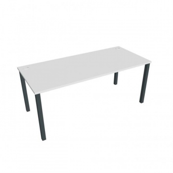 Pracovný stôl Uni, 180x75,5x80 cm, biela/čierna 