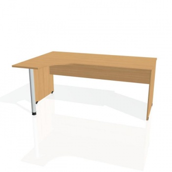Pracovný stôl Gate, ergo, pravý, 180x75,5x120 cm, buk/buk 