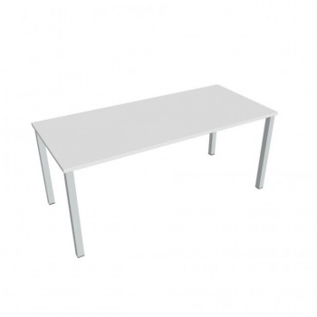 Rokovací stôl Uni, 180x75,5x80 cm, biela/sivá 