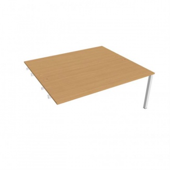 Pracovný stôl Uni k pozdĺ. reťazeniu, 180x75,5x160 cm, buk/biela 