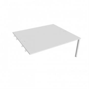 Pracovný stôl Uni k pozdĺ. reťazeniu, 180x75,5x160 cm, biela/biela 