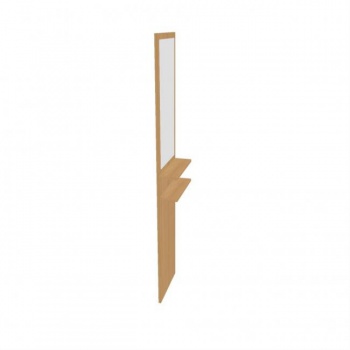 Odkladacia stena Hobis so zrkadlom, 185 cm, buk 