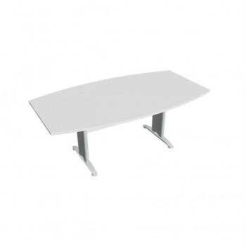 Rokovací stôl Cross, 200x75,5x110 cm, biely/kov 