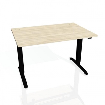 Pracovný stôl Motion, ZO, 2S, 120x70,5-120,5x80 cm, agát/čierna 