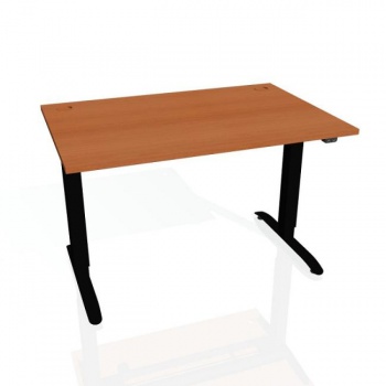Pracovný stôl Motion, ZO, 2S, 120x70,5-120,5x80 cm, čerešňa/čierna 