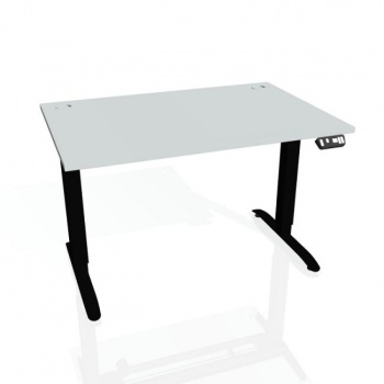 Pracovný stôl Motion, PO, 2S, 120x70,5-120,5x80 cm, sivá/čierna 
