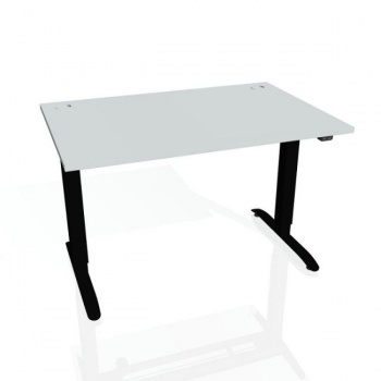 Pracovný stôl Motion, ZO, 2S, 140x70,5-120,5x80 cm, sivá/čierna 