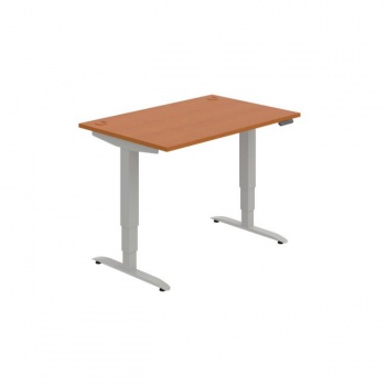 Pracovný stôl Motion, PO, 3S, 120x61 - 128x80 cm, čerešňa/sivá 