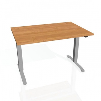 Pracovný stôl Motion, ZO, 3S, 180x61 - 128x80 cm, jelša/sivá 