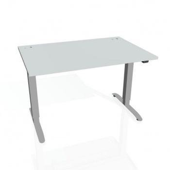 Pracovný stôl Motion, ZO, 3S, 180x61 - 128x80 cm, sivá/sivá 
