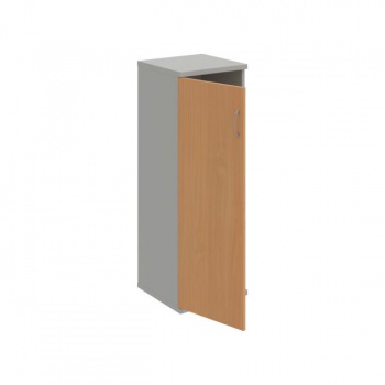 Policová skriňa Strong L, 40x115,2x40 cm, buk/sivá 