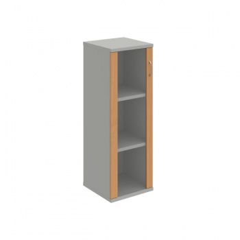 Policová skriňa Strong L, 40x115,2x40 cm, buk/sivá 