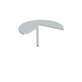 Doplnkový stôl Cross, pravý, 100x75,5x(60x60) cm, sivá/kov 