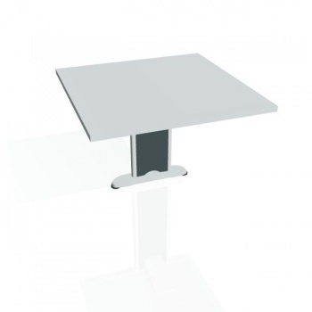 Doplnkový stôl Cross, 80x75,5x80 cm, sivá/kov 