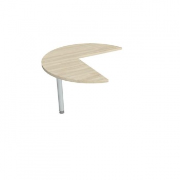 Doplnkový stôl Flex, ľavý, 100,0x75,5x(60x60) cm, agát/kov 