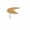 Doplnkový stôl Flex, ľavý, 100,0x75,5x(60x60) cm, buk/kov 