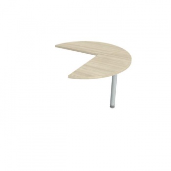 Doplnkový stôl Flex, pravý, 100,0x75,5x(60x60) cm, agát/kov 
