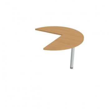 Doplnkový stôl Flex, pravý, 100,0x75,5x(60x60) cm, buk/kov 