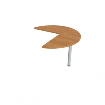 Doplnkový stôl Flex, pravý, 100,0x75,5x(60x60) cm, jelša/kov 