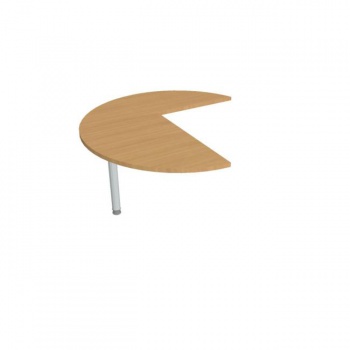 Doplnkový stôl Flex, ľavý, 120x75,5x(80x60) cm, buk/kov 