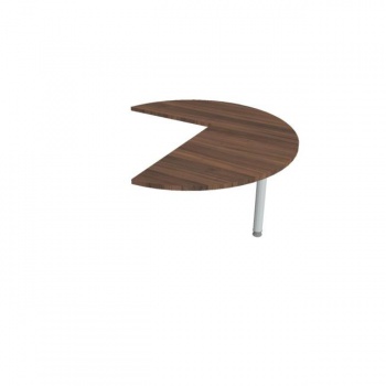 Doplnkový stôl Flex, pravý, 120x75,5x(60x80) cm, orech/kov 