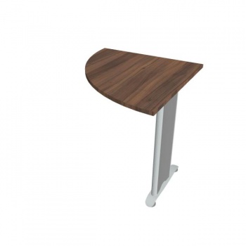 Doplnkový stôl Flex, ľavý, 80x75,5x80 cm, orech/kov 