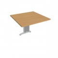 Doplnkový stôl Flex, 80x75,5x80 cm, buk/kov 