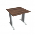 Rokovací stôl Flex, 80x75,5x80 cm, orech/kov 