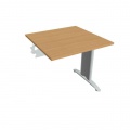 Rokovací stôl Flex, 80x75,5x80 cm, buk/kov 
