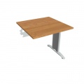 Rokovací stôl Flex, 80x75,5x80 cm, jelša/kov 