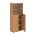 Policová skriňa Drive, zámok, 80x185x42 cm, buk/buk 