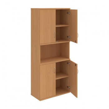 Policová skriňa Strong, zámok, 80x192x40 cm, buk/buk 